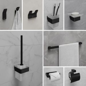 Полотенцедержатель Lemark Smooth Line 9782023 одинарный чёрный матовый