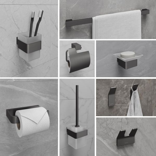 Полотенцедержатель Lemark Smooth Line 9786024 одинарный графит