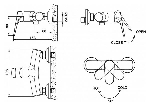 Смеситель Bravat Eler F9191238CP-01-RUS для душа Смеситель Bravat Eler F9191238CP-01-RUS для душа