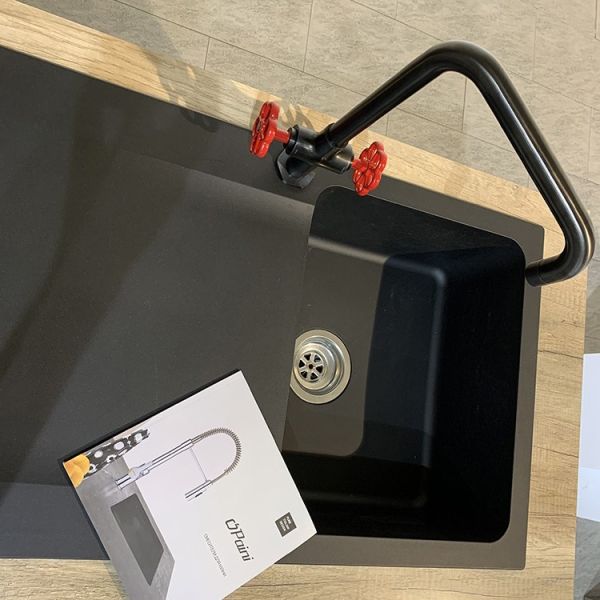 Смеситель для кухни Paini Garage 72PZ490RB599BREPT чёрный матовый