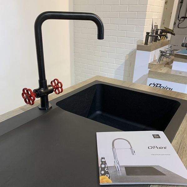 Смеситель для кухни Paini Garage 72PZ490RB599BREPT чёрный матовый