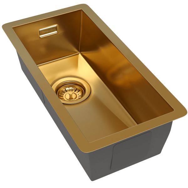 Мойка кухонная Reflexion Como 22-GD  RX2022GD  брашированное золото