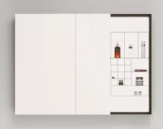 Зеркальный шкаф Black&White 929.MС1000  тёмное дерево 95 см