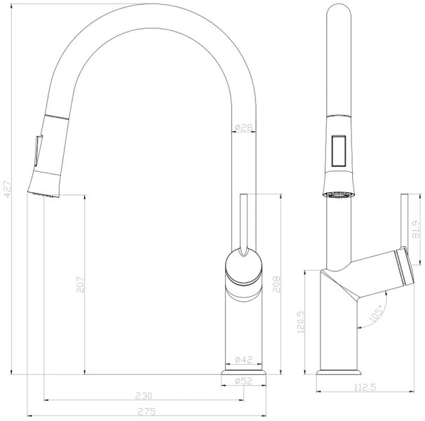 Смеситель для кухни Lemark Minima LM3850C хром Смеситель для кухни Lemark Minima LM3850C хром