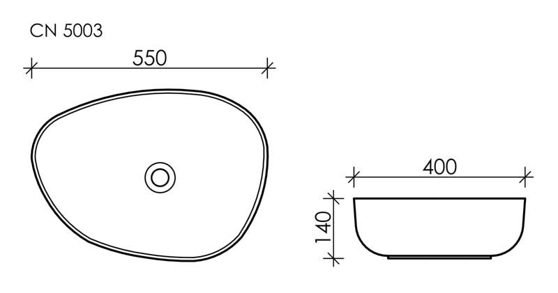Раковина Ceramica Nova Element CN5003 55см белый