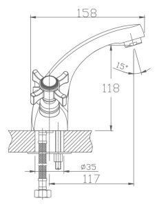 Смеситель для раковины Haiba HB1024 хром