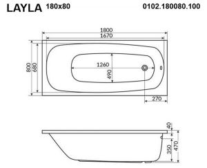 Гидромассажная ванна Whitecross Layla 0102.180080.100.SMART.CR 180x80см Smart хром