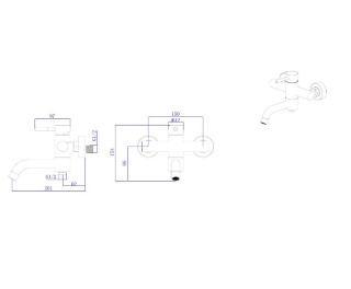 Смеситель для ванны RUSH Melos с коротким изливом (SUS1101-44) Смеситель для ванны RUSH Melos с коротким изливом (SUS1101-44)