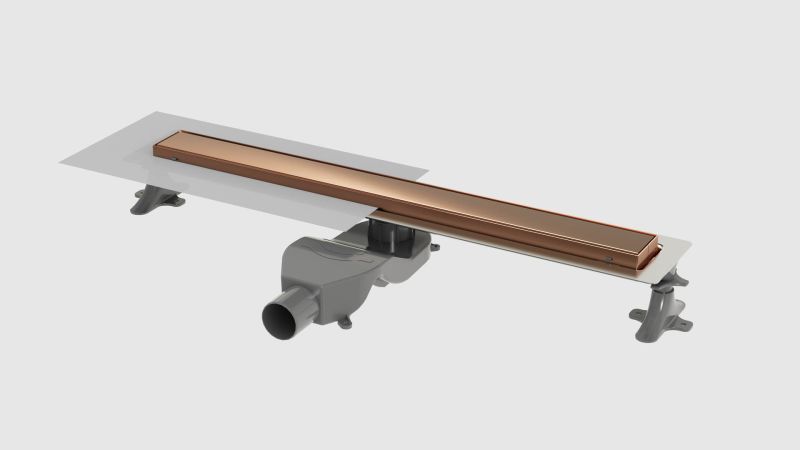 Душевой лоток Boheme Premium Linear 982-60-CB 60 см брашированная медь Душевой лоток Boheme Premium Linear 982-60-CB 60 см брашированная медь