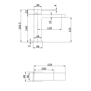Смеситель для раковины AQUAme Savona AQM6810GG золото
