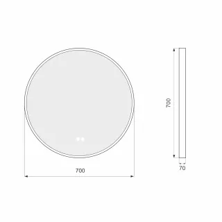 Зеркало с подсветкой Azario Ольга АZ-LED013525 70 см белый матовый