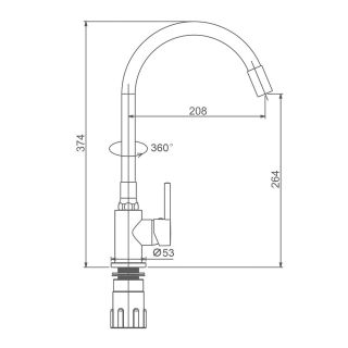 Смеситель для кухни Splenka S201.4406 хром
