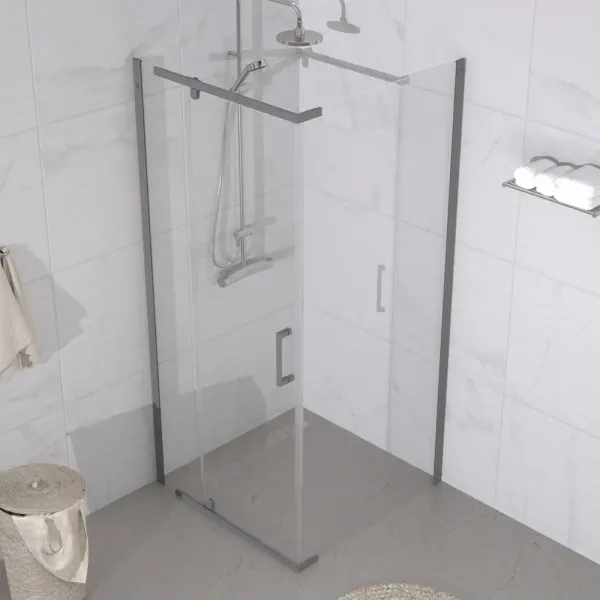 Душевой уголок Triton Терра-Графит Щ0000073938 90x90 см профиль графит стекло прозрачное