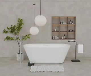 Ванна акриловая AQUAme AQM3501GW 167x75 см белый