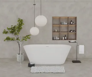 Ванна акриловая AQUAme AQM3501MW 167x75 см белый матовый