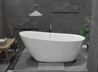 Ванна акриловая AQUAme AQM3503GW 167x73 см белый