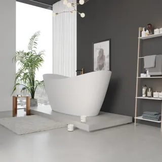 Ванна акриловая AQUAme AQM3504MW 167x73 см белый матовый