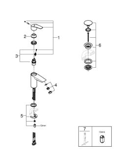 Смеситель для раковины Grohe Eurosmart 23988003Gr хром