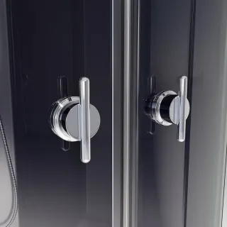 Душевая кабина Niagara Eco E90/40/TN/BK 90x90 см без крыши профиль хром стекло тонированное