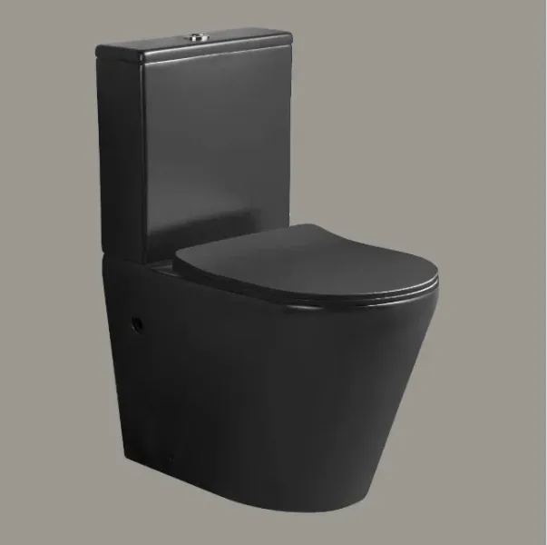 Унитаз напольный Ceruttispa Sella MB CT9865 безободковый чёрный матовый