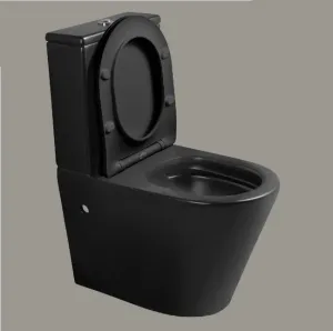 Унитаз напольный Ceruttispa Sella MB CT9865 безободковый чёрный матовый