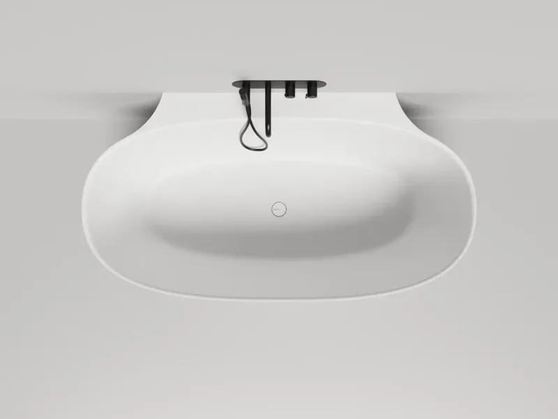 Ванна из искусственного камня Salini Alda Wall S-Sense 101915GRF 170x90см RAL полностью