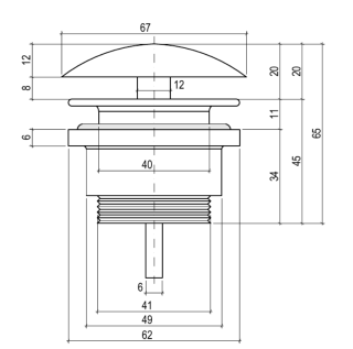 Донный клапан для раковины Salini S-Stone 16621RG D 601 белый матовый Донный клапан для раковины Salini S-Stone 16621RG D 601 белый матовый
