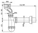 Сифон для писсуара AlcaPlast с манжетой A45A