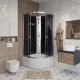 Душевая кабина Niagara Eco E80/40/TN/BK 80x80 см без крыши профиль хром стекло тонированное