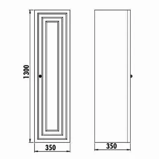 Пенал Creavit Kayra KY2130.01.MAN 35 см антрацит