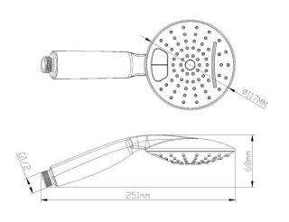 Душевая лейка D&K хром DC1101601 Душевая лейка D&K хром DC1101601