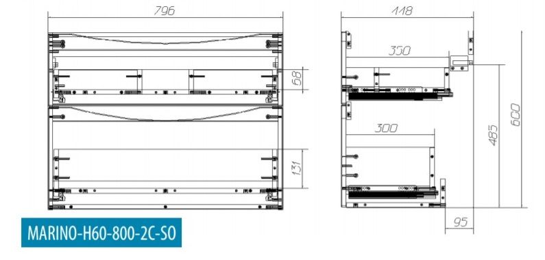 Тумба под раковину BelBagno Marino 80см Bianco Lucido MARINO-H60-800-2C-SO-BL-P