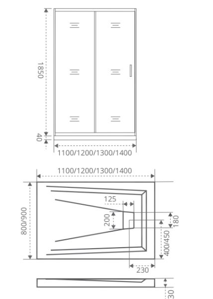 Душевая дверь Good Door Infinity WTW-120-G-CH стекло матовое