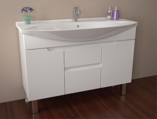 Dreja Тумба Laguna Plus 120, белый лак, 2 ящ 2 дв Dreja Тумба Laguna Plus 120, белый лак, 2 ящ 2 дв