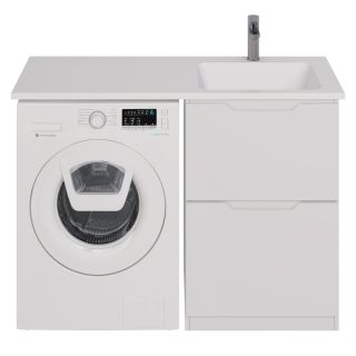Тумба под раковину Dreja Bona 99.0451 для установки со стиральной машиной 60 см белый