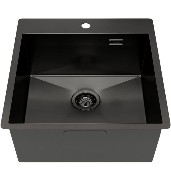 Мойка кухонная Reflexion Iseo 46-BL RX2246BL оружейная сталь
