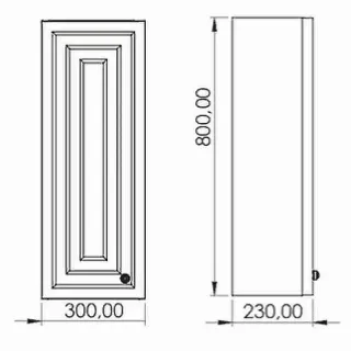 Шкаф Creavit Kayra KY1030.01.MAN 30 см антрацит матовый
