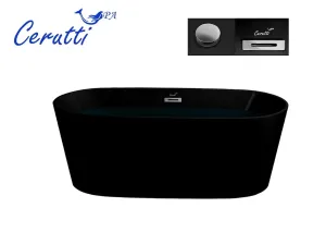 Ванна акриловая Ceruttispa Resia MB CT9905 168x73 см чёрный матовый