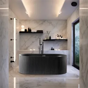 Ванна акриловая Ceruttispa Ceza's MB CT9907 170x75 см чёрный матовый