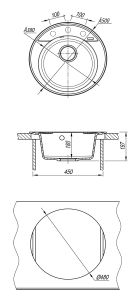 Кухонная мойка Lemark Sula 500 9910002 бежевый
