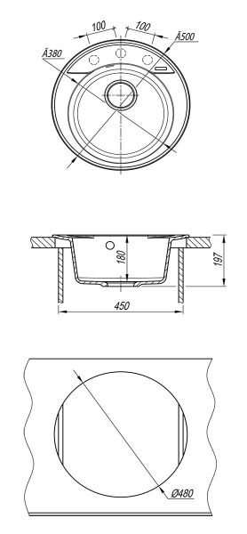 Кухонная мойка Lemark Sula 500 9910003 грей