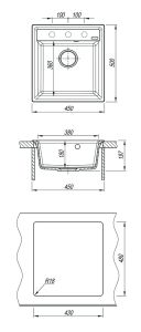 Кухонная мойка Lemark Hanka 450 9910012 шампань
