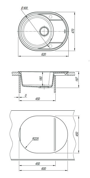 Кухонная мойка Lemark Lacha 620 9910054 шампань