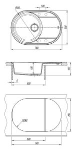 Кухонная мойка Lemark Lacha 760 9910056 бежевый