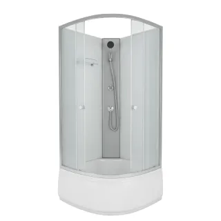 Душевая кабина Niagara Eco E90/40/MT/BK 90x90 см без крыши профиль хром стекло матовое
