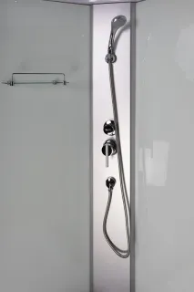 Душевая кабина Niagara Eco E90/40/MT/BK 90x90 см без крыши профиль хром стекло матовое