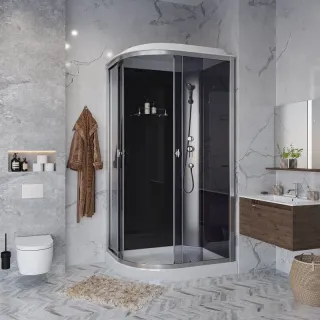 Душевая кабина Niagara Eco E120/80/13L/TN 120x80 см профиль хром стекло тонированное
