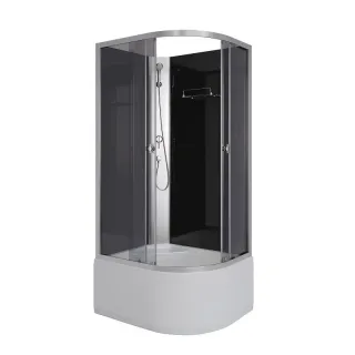 Душевая кабина Niagara Eco E90/70/40L/TN/BK 90x70 см без крыши профиль хром стекло тонированное