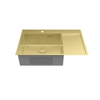 Кухонная мойка Lemark Kezadra 780L 9938150 светлое золото