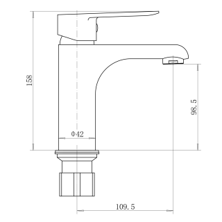 Смеситель для раковины PLStart PD10083 хром